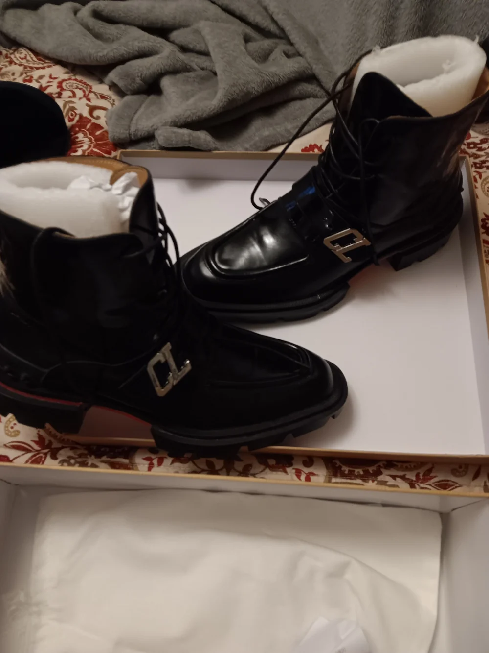 Christian Louboutin Beige/Tan Shoe Box with Logo